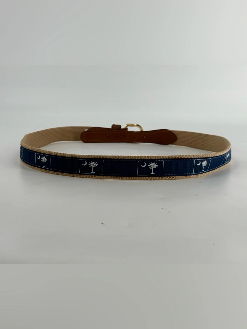 South Carolina Flag Men’s Canvas & Leather Belt 42